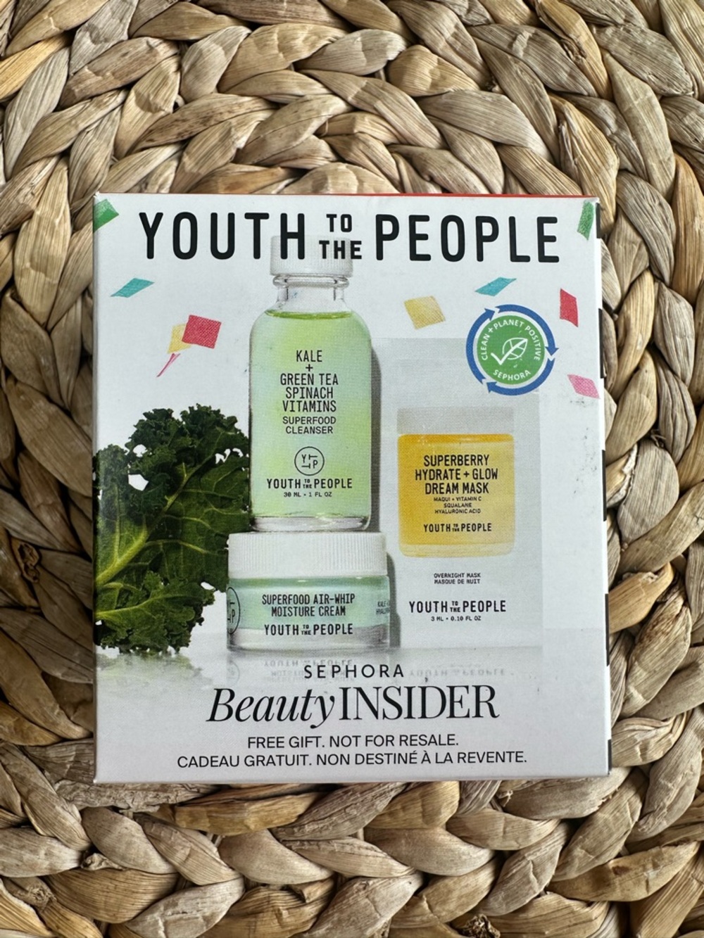 NIB Youth to the People Skincare Set – Cleanser, Dream Mask & Cream (Sephora)